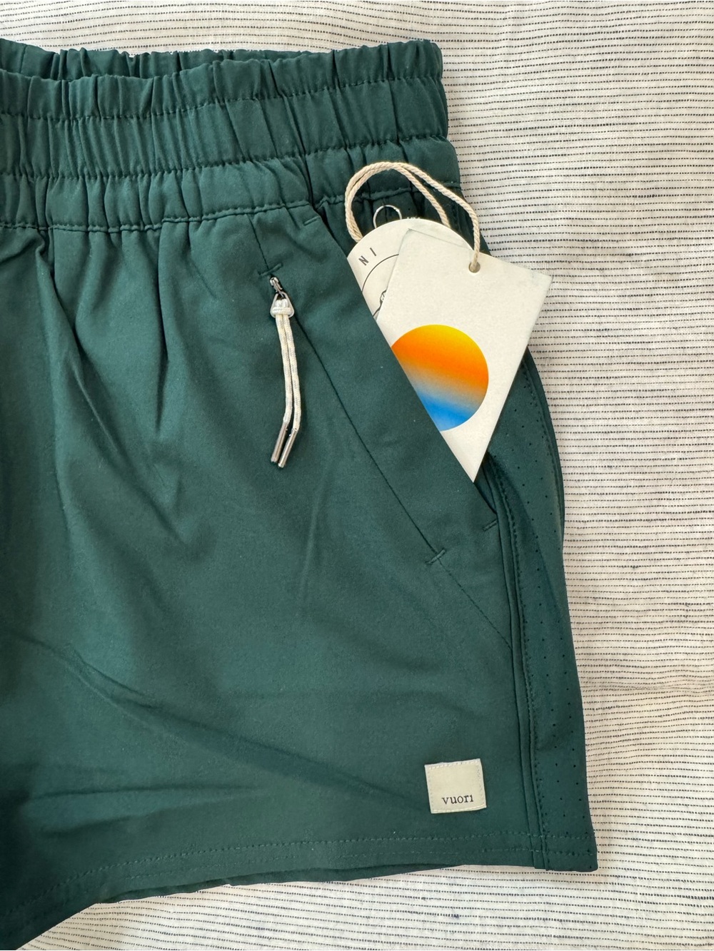 Vuori Forest "Grass" Green Women’s Active Shorts - Picture 2 of 7